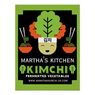 Kimchi Kitchen Zuhause Made Food Poster