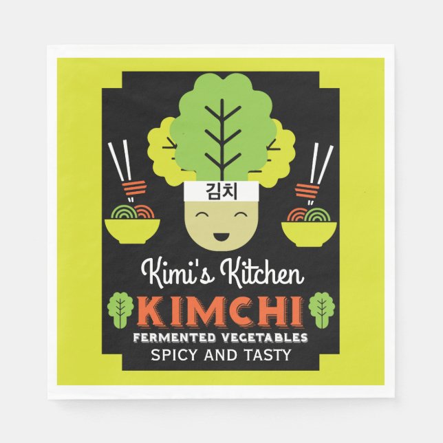 Kimchi Kitchen Zuhause Made Food Serviette (Vorderseite)