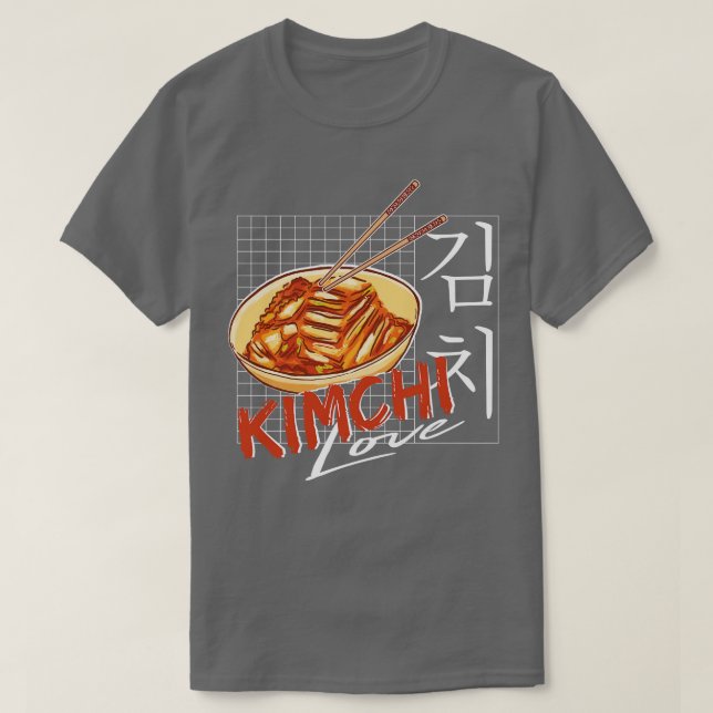 Kimchi Liebe Koreanisches Essen Hangul T-Shirt (Design vorne)
