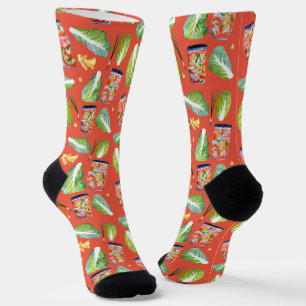 Kimchi Zutaten Spicy Cabbage Wasserfarbe Socken