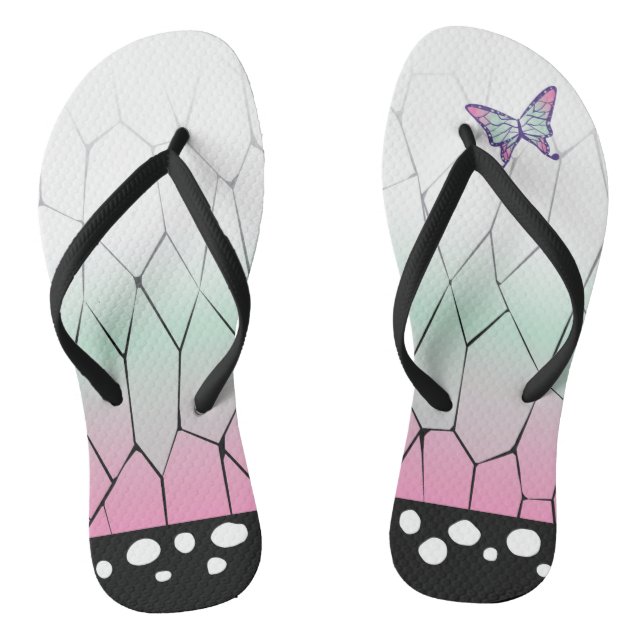 Kimetsu no Yaiba Shinobu Kocho Pair of Flip Flops (Fußbett)