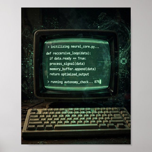 Kimi Code Retro Terminal AI Art Poster (Vorne)