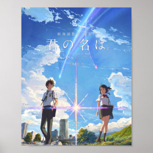 kimi no na wa your name poster with text BEST RES