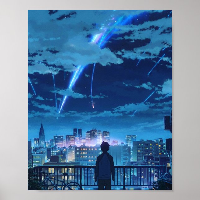 kimi no na wa your name Taki Stars Balcony Poster (Vorne)