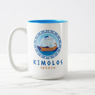 Kimolos, Griechenland, Entwurf eines griechischen  Zweifarbige Tasse
