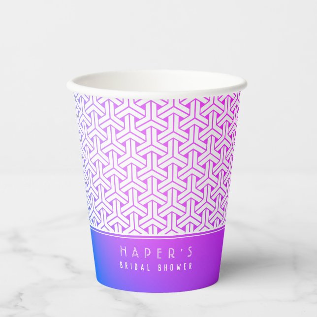 Kimono-毘 沙 門 亀 柄 Brautparty 甲 Pappbecher (Vorderseite)