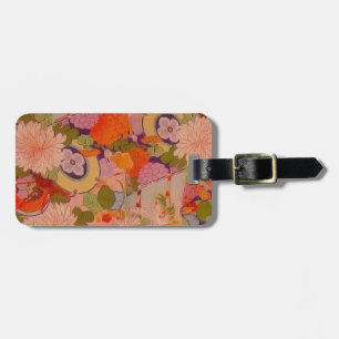 Kimono-Blume Rosa Blumenmuster Gepäckanhänger