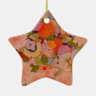 Kimono Blume Rosa Blumenmuster Keramikornament