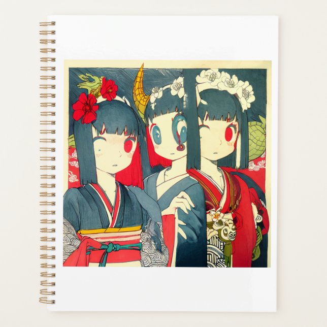 Kimono-Dämonenheft Planer (Vorderseite)