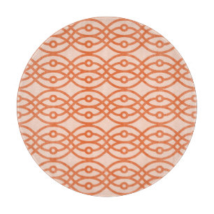 Kimono-Druck, Korallenorange Schneidebrett