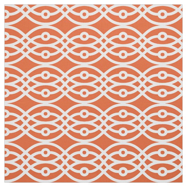 Kimono-Druck, orange und weiß Stoff (Muster)