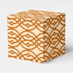 Kimono-Druck, Pfirsich und Terrakotta Geschenkschachtel