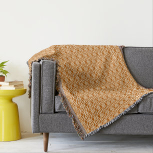 Kimono-Druck, Terrakotta und Pfirsich Decke