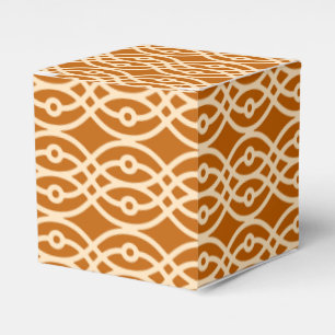 Kimono-Druck, Terrakotta und Pfirsich Geschenkschachtel