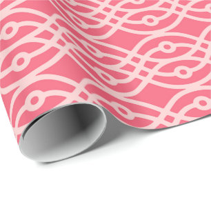 Kimono-Druck, tief korallenrosa Geschenkpapier
