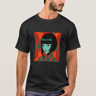 Kimono Female Retro Japanisch Samurai Geisha Vinta T-Shirt
