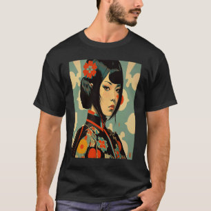 Kimono Geisha Japanisch Retro Vintag Samura T-Shirt