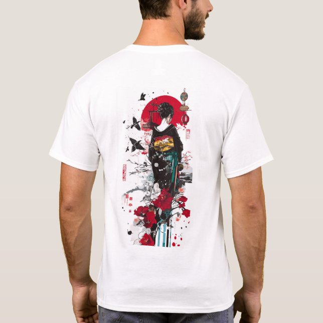 KIMONO GIRL Backprint T-Shirt (Rückseite)