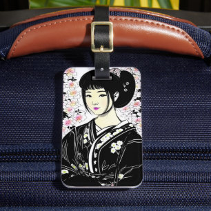 Kimono Girl Luggage Tag Gepäckanhänger