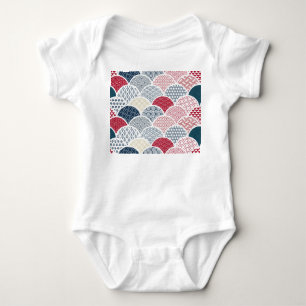 Kimono Line Art: Traditionelles geometrisches Must Baby Strampler