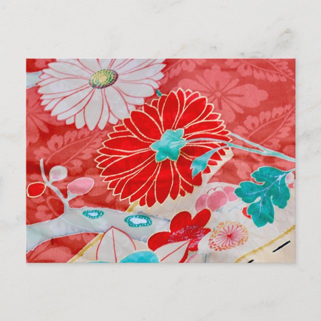 Kimono-Muster Postkarte (Vorderseite)