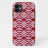 Kimono Print, Bordeaux und Rosa
