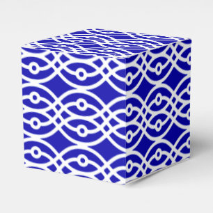 Kimono Print, Kobalt blau und weiß Geschenkschachtel