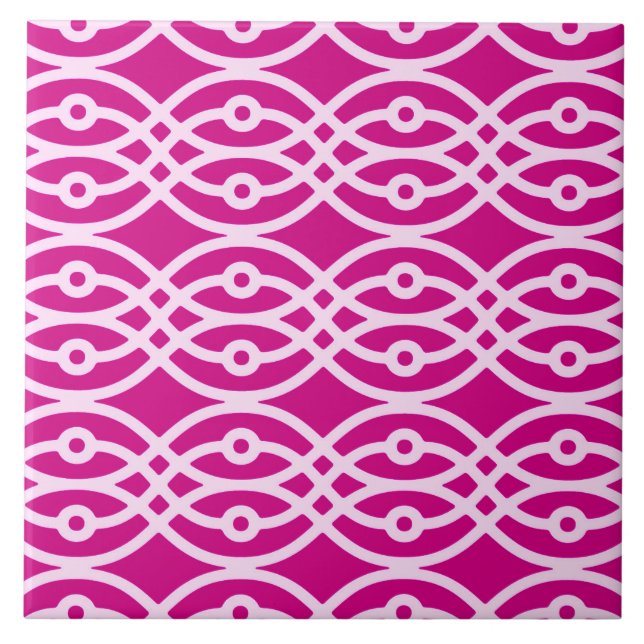 Kimono Print, Magenta und Rosa Fliese (Vorderseite)