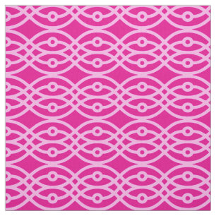 Kimono Print, Magenta und Rosa Stoff