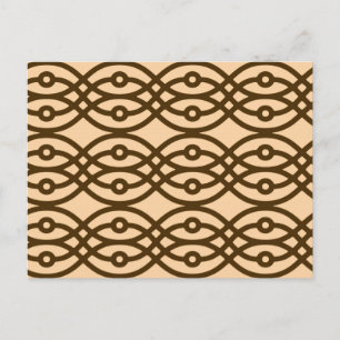 Kimono Print, Pfirsich und Schokolade Postkarte