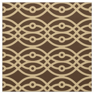 Kimono Print, Schokoladenbraun und braun Stoff