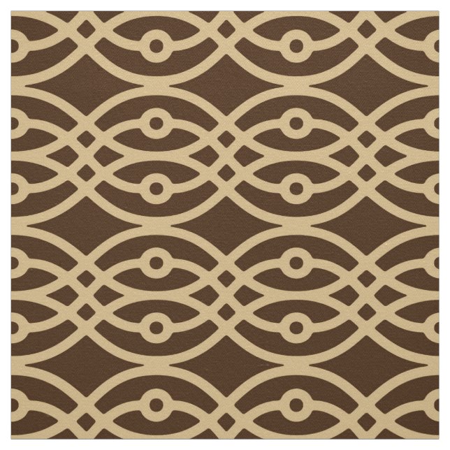 Kimono Print, Schokoladenbraun und braun Stoff (Muster)