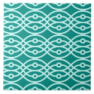 Kimono Print, Türkis und Aqua Fliese