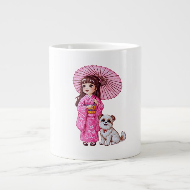 Kimono Süsse & Welpe Tasse (Vorderseite)