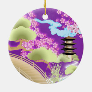 Kimono-u. Geisha-Mädchen-Verzierung Keramikornament