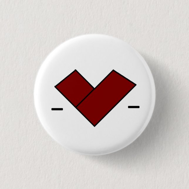 Kimonoherzknopf Button (Vorderseite)
