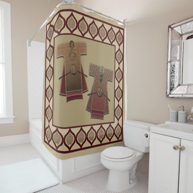 Kimonos Gold und Red Bath Duschvorhang (Beispiel)