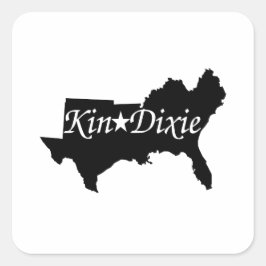 Kin Dixie-Logo-Aufkleber Quadratischer Aufkleber