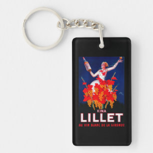Kina Lillet Vintage Poster Europa Schlüsselanhänger