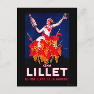 Kina Lillet Vintage PosterEurope Postkarte