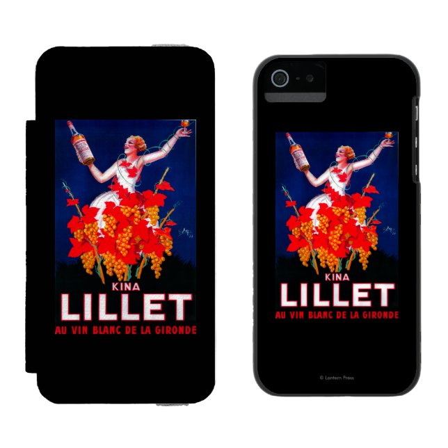 Kina Lillet Vintages PosterEurope Incipio iPhone Geldbeutel-Hülle (Seite an Seite)