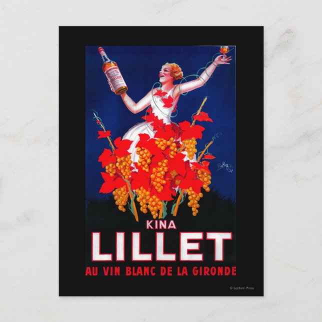 Kina Lillet Vintages PosterEurope Postkarte (Vorderseite)