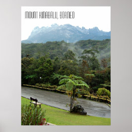 Kinabalu-Berg und Borneo-Dschungel Poster
