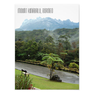 Kinabalu-Berg und Dschungel Borneo Fotodruck