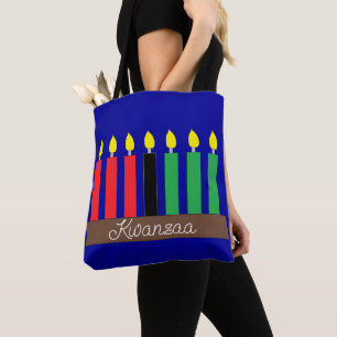 Kinara für Kwanzaa: Dunkelblau