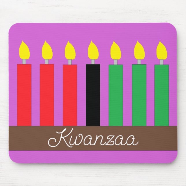 Kinara für Kwanzaa: Lavender Mousepad (Vorne)
