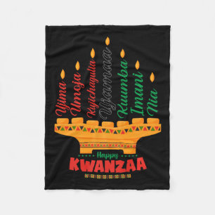 Kinara Seven Candles Principles of Kwanzaa Happy K Fleecedecke