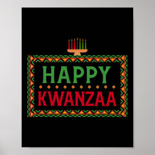 Kinara Seven Candles Principles of Kwanzaa Happy K Poster