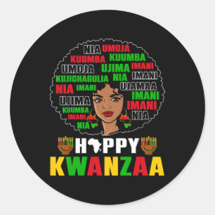 Kinara Seven Principles African American Kwanzaa A Runder Aufkleber