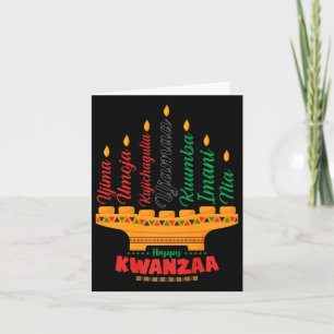 Kinara Sieben Kerzen Prinzipien Von Kwanzaa Frohes Karte